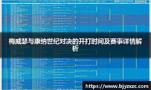 梅威瑟与康纳世纪对决的开打时间及赛事详情解析